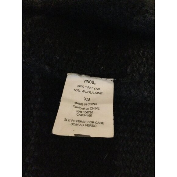 Vince Womens XS Black & Gray Striped Hooded Cardigan Sweater - Picture 5 of 9